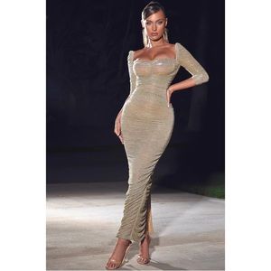 💛SOLD💛 Gold Long Maxi Dress